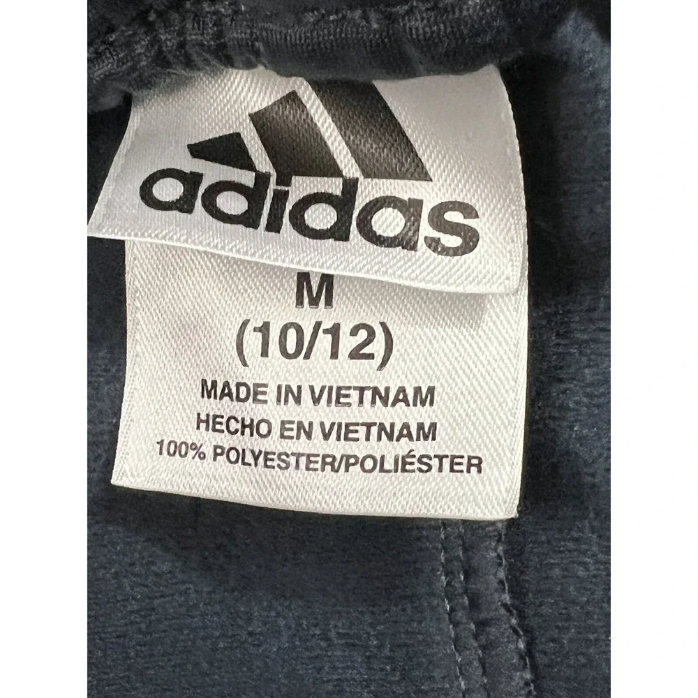 Adidas Youth Boy's Track‎ Pants Size 10/12 M Grey, Drawstring, Pockets, #AK5592